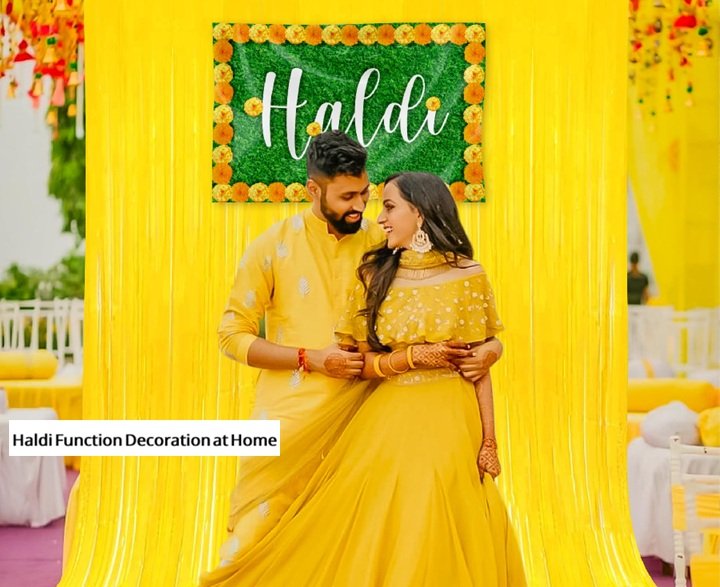 Haldi Function Decoration at Home
