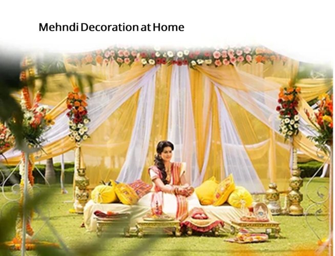 mehndi decoration at home