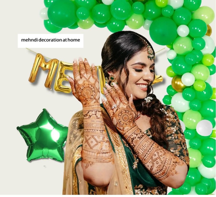 mehndi decoration at home