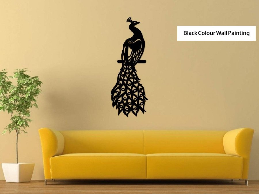 Black Colour Wall Painting