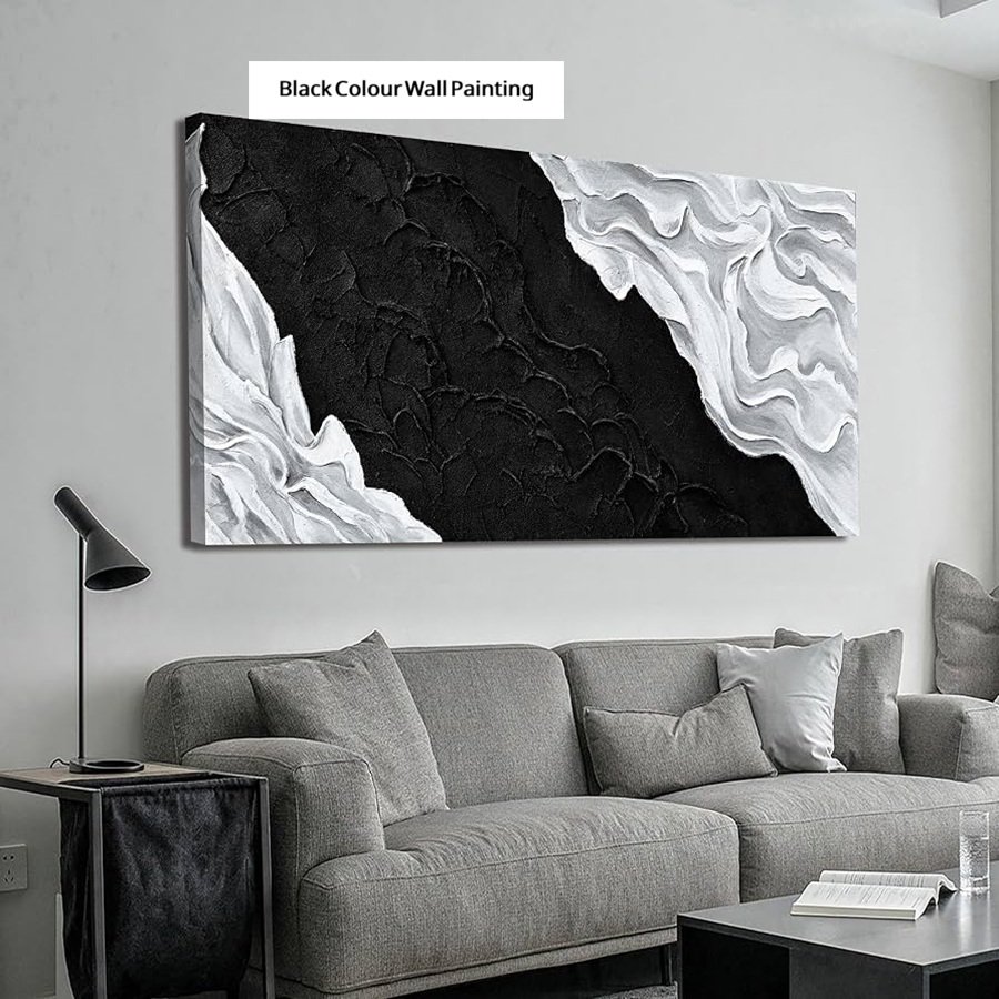 Black Colour Wall Painting