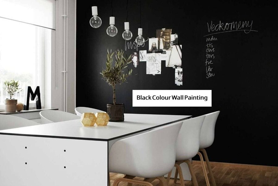 Black Colour Wall Painting