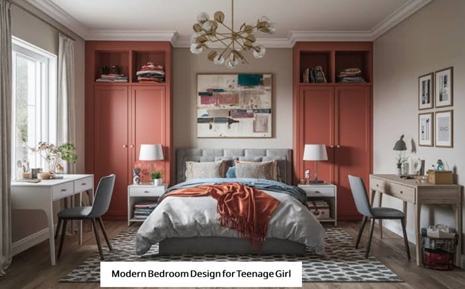Modern Bedroom Design for Teenage Girl