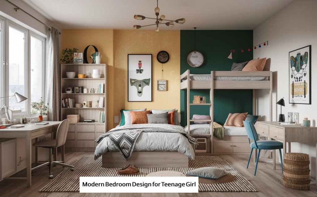 Modern Bedroom Design for Teenage Girl