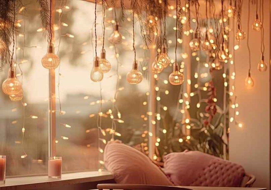 fairy light ideas for bedroom